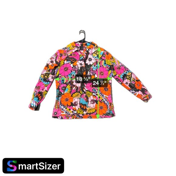 Vintage 1970s Jodi Stevens California Floral Butterfly Psychedelic Blouse - Picture 8 of 9